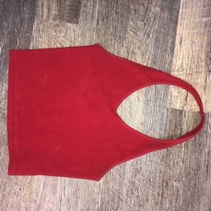 TOPSHOP Ribbed Halter Top